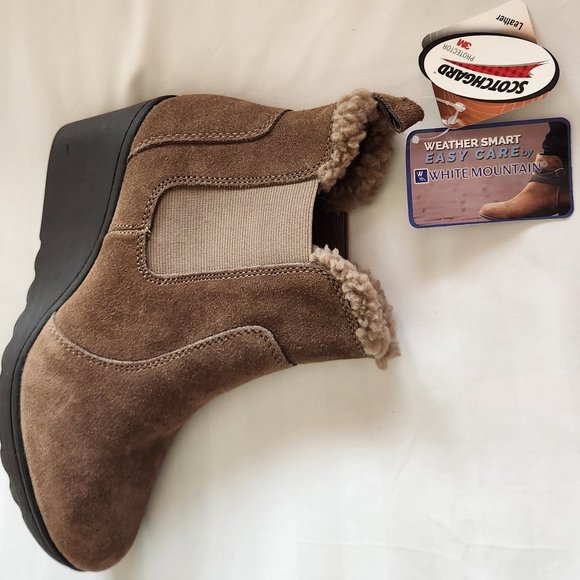 Weather Smart Easy Care White Mountain Brown Suede  Boots. Size 9. NWT - Picture 16 of 16